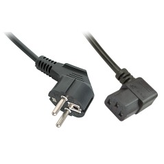 Lindy 5m Schuko to C13 Angled Mains (30309) - High-Quality Power Cable